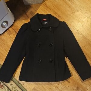 George Girls Black Pea Coat Size Medium (7-8)